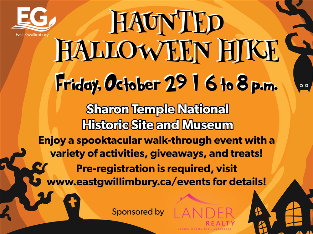 Haunted Halloween Hike -  October 29 from 6 to 8 p.m.